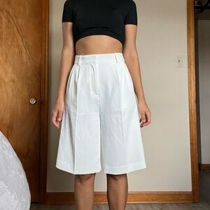 Women's shorts in creamy white color.